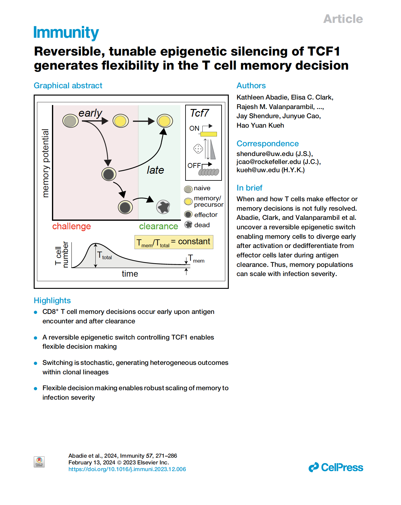 Abadie, Clark, Valanparambil et al