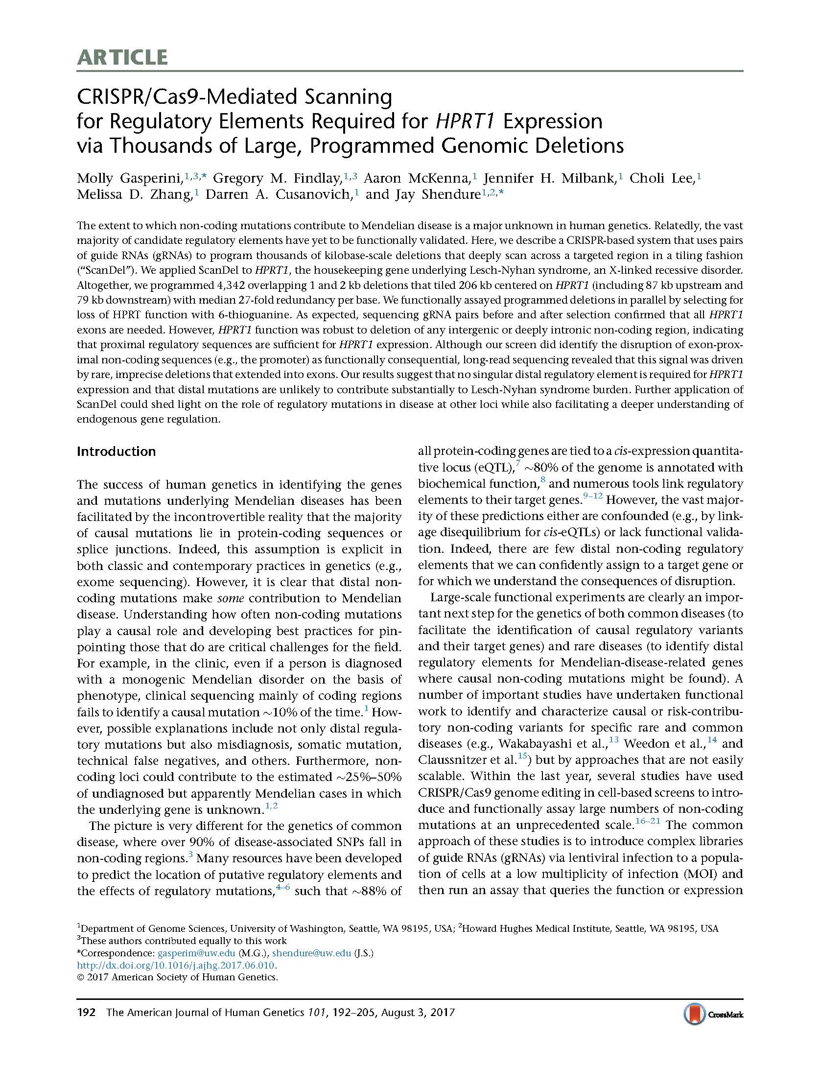 Gasperini, Findlay et al