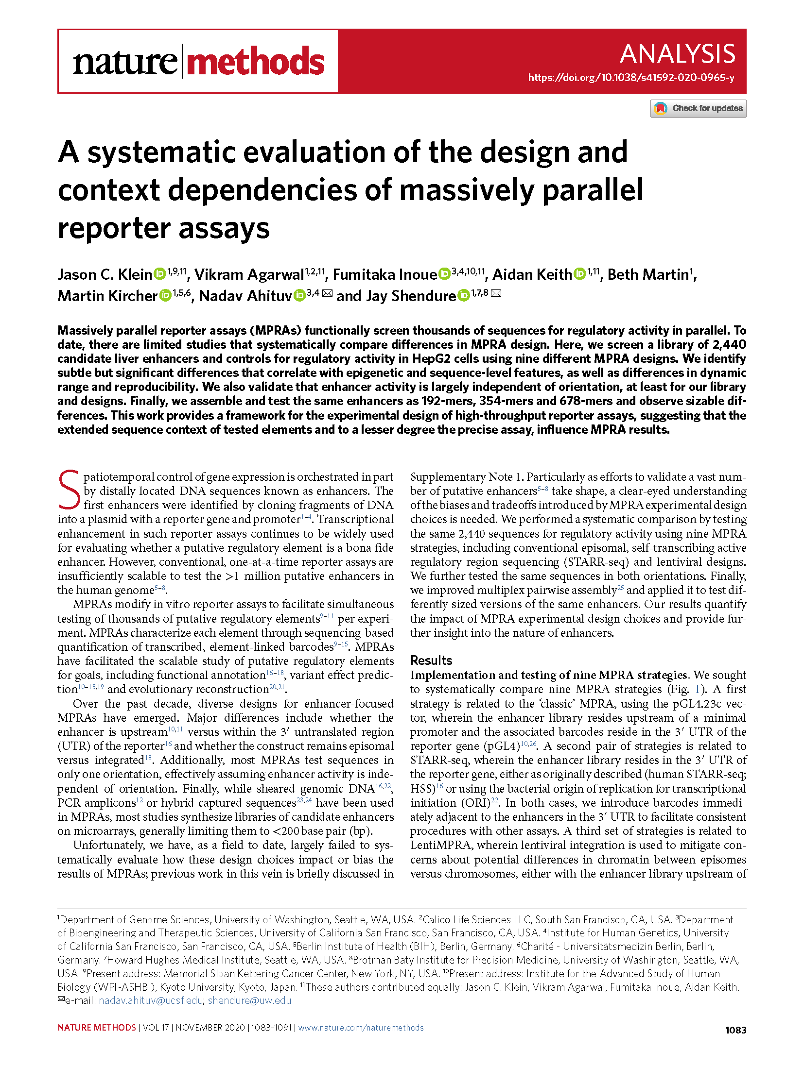 Klein, Agarwal, Inoue, Keith et al