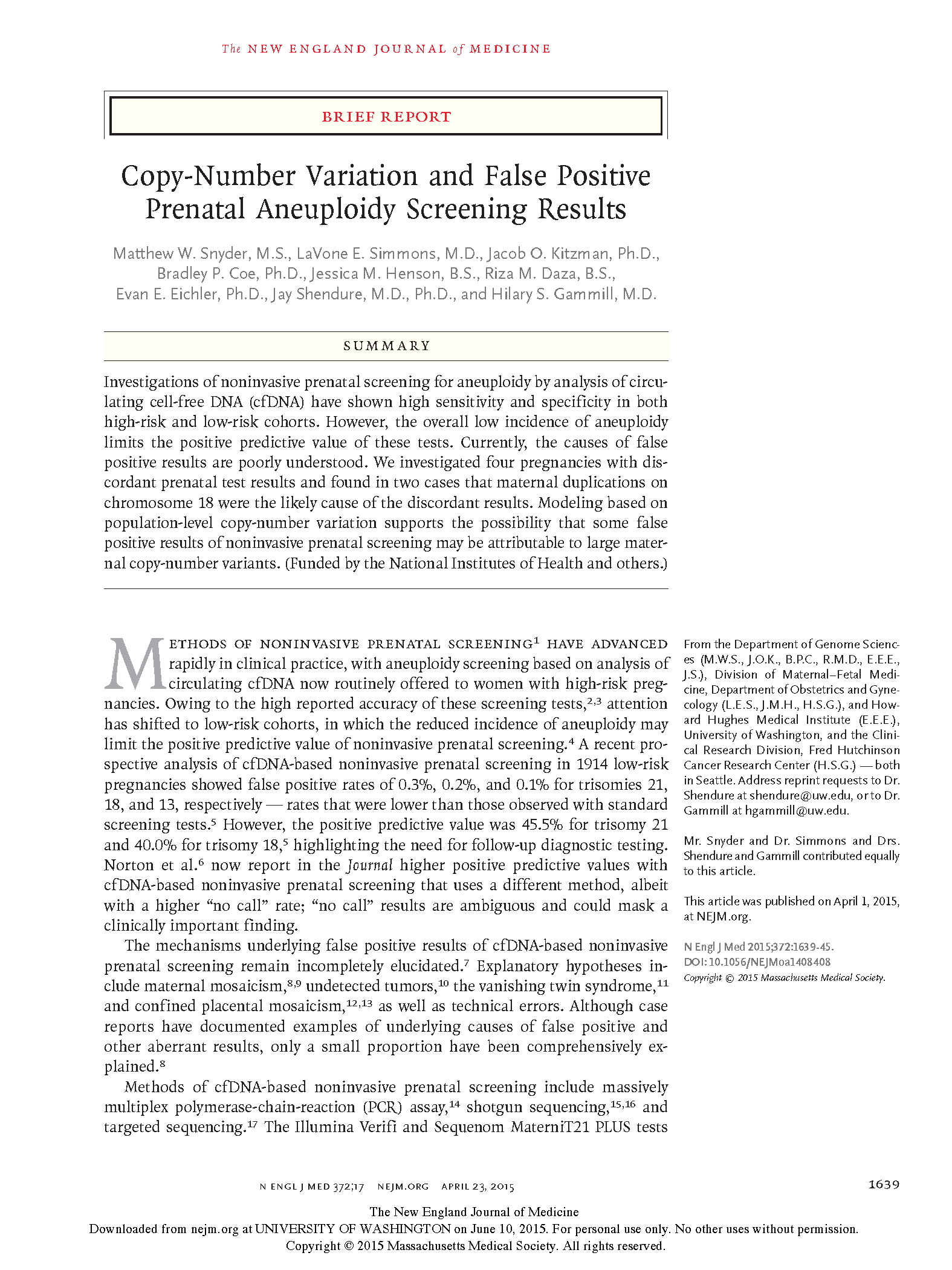 Snyder, Simmons et al